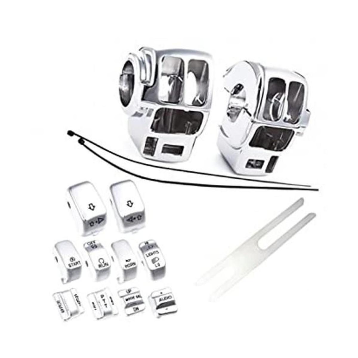 Juego de tapas cromadas para Harley Davidson Electra Glide