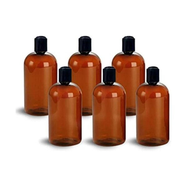 ljdeals 16 oz Amber PET Plastic Refillable Bottles with_1