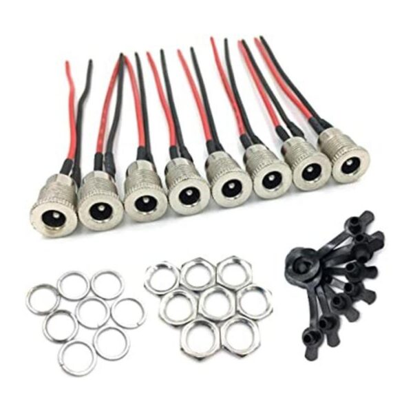 Paquete de 8 adaptadores de panel de enchufe de barril_1