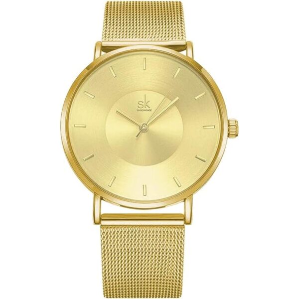 SHENGKE Simple Watches Reloj analógico de malla para_1