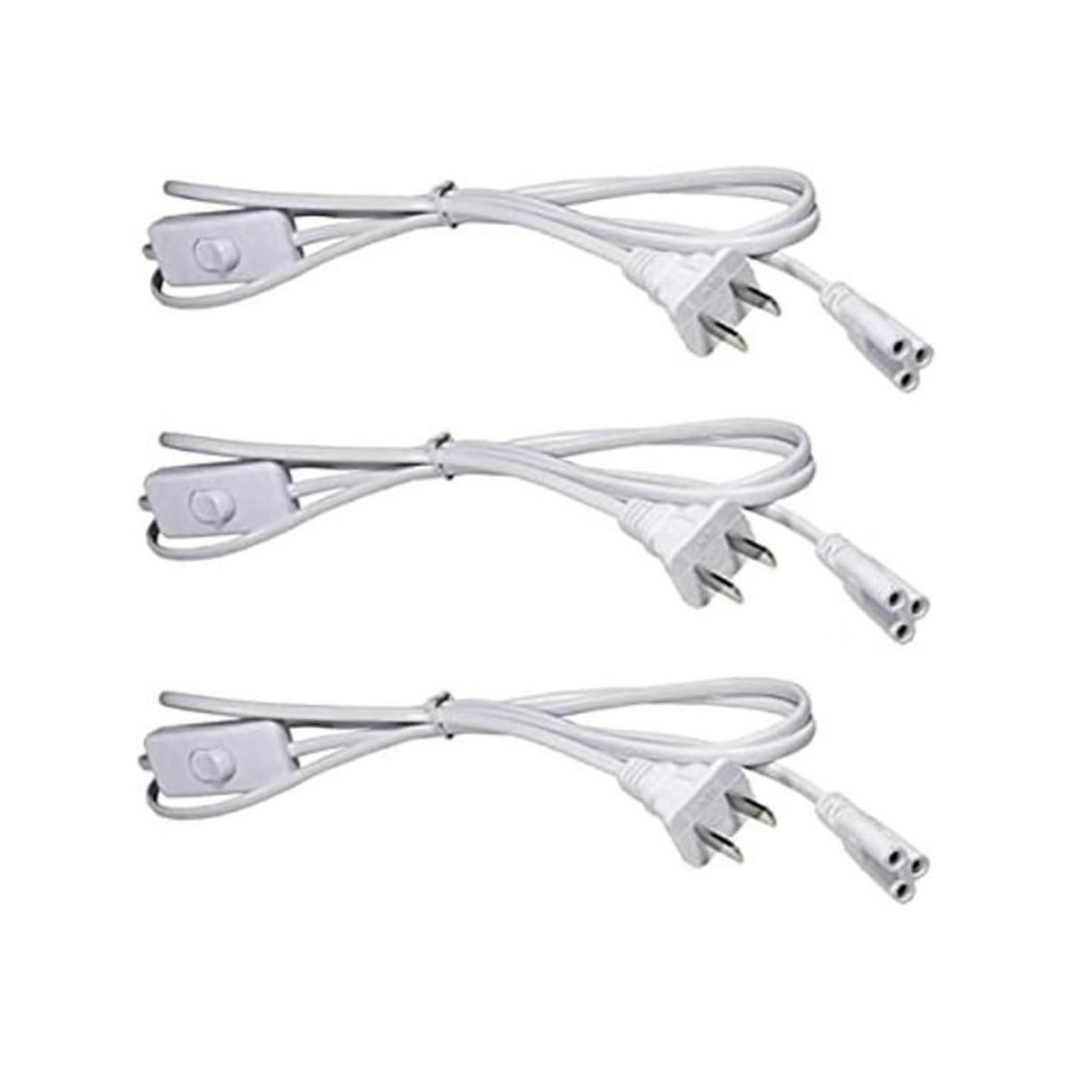 Paquete de 3 cables de extensión de alimentación de tubo
