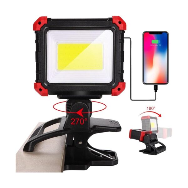Luz de trabajo recargable LED luz de trabajo con clip_1