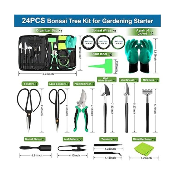 Kit de herramientas de bonsái 24 piezas kit de bonsái_5