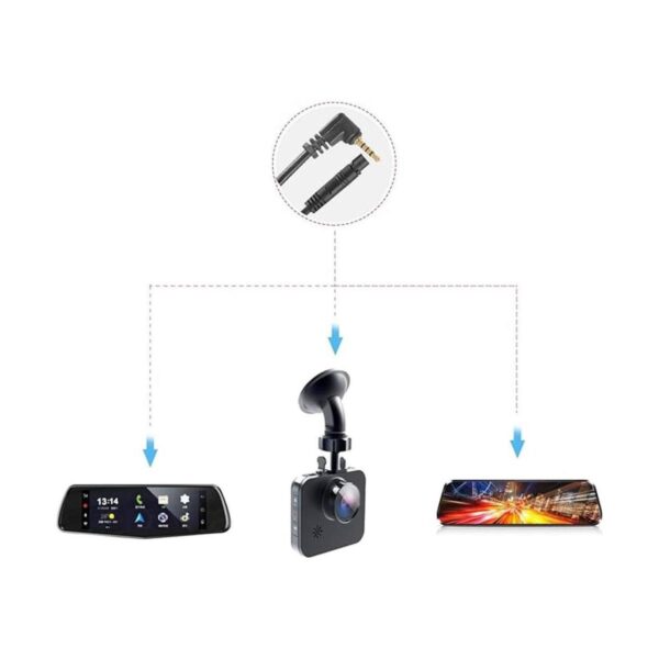 Dash Cam Cable de cámara trasera 23 pies 5 pines a