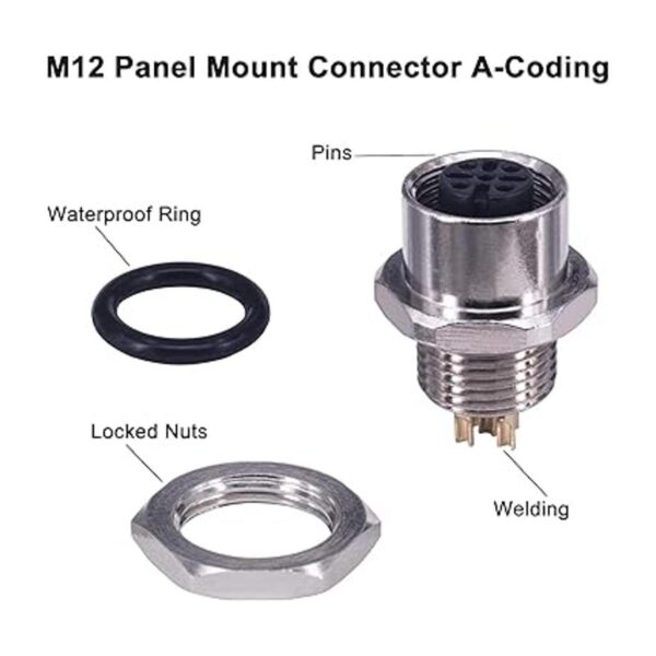 Lonlonty M12 Enchufes de conector de aviación de 5 pines_2