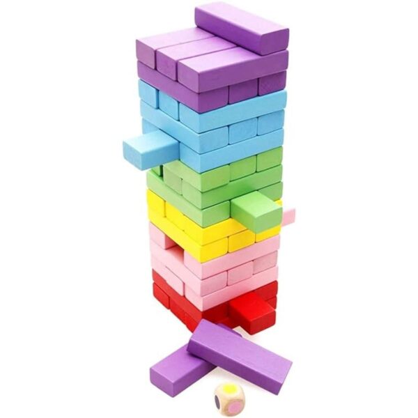 Juego de mesa de bloques de madera para niños 48 piezas_1