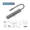 LETLEX Hub USB 7 en 1 multipuerto tipo C 2 puertos USB_5