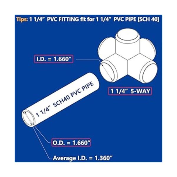letsFix Accesorios de codo de PVC de 1 14 pulgadas_4