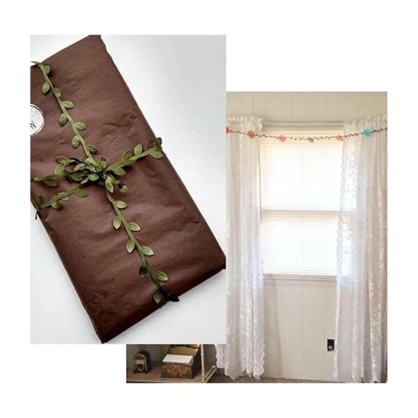 levylisa 21.8 yards Hoja de Olivo Vine cinta bricolaje_5