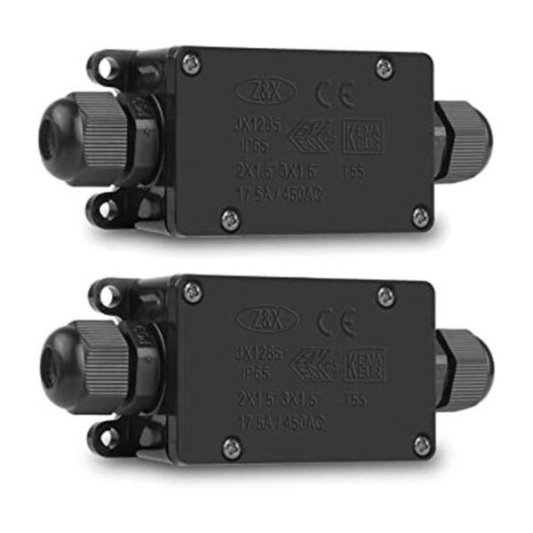 LemonBest 2 piezas impermeables externas de 2 vías PG9