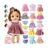 22 piezas de ropa y accesorios para muñecas de bebé vivas_1