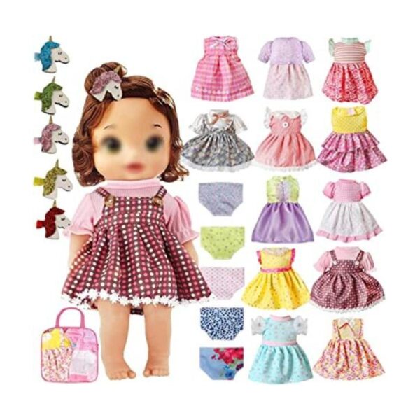 22 piezas de ropa y accesorios para muñecas de bebé vivas_1