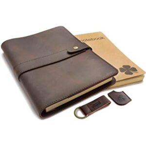 Diario de cuero genuino para rellenar con cuaderno A5 de_1