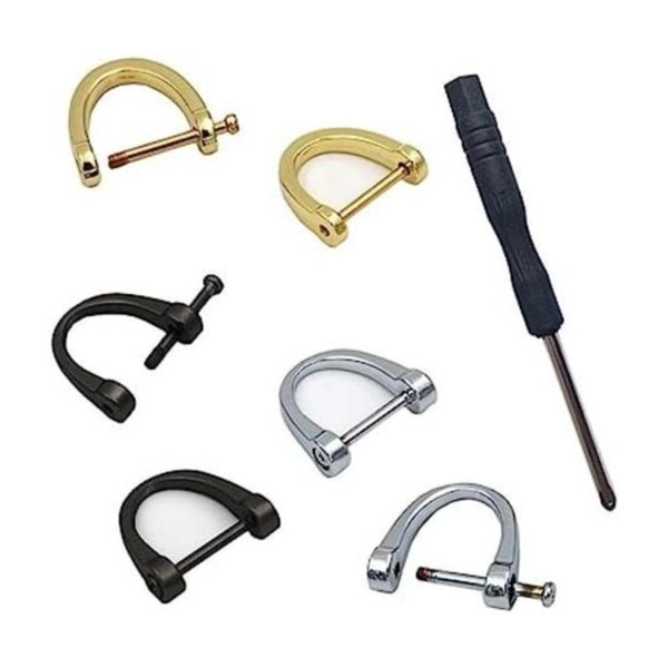 lasenersm 6 anillos en D atornillables hebilla de