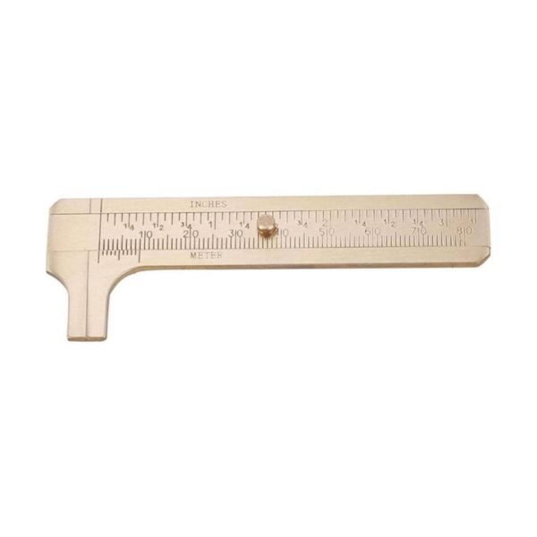 1 pieza Mini calibrador de bolsillo de latón Vernier