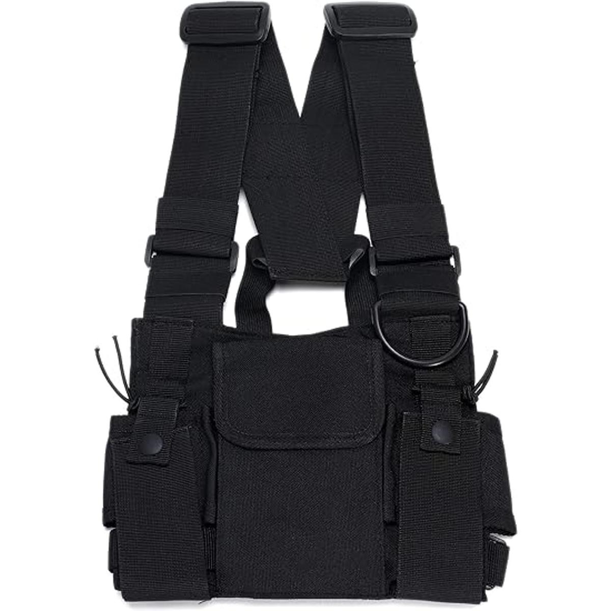Paquete de funda de arnés de radio con bolsas delanteras y