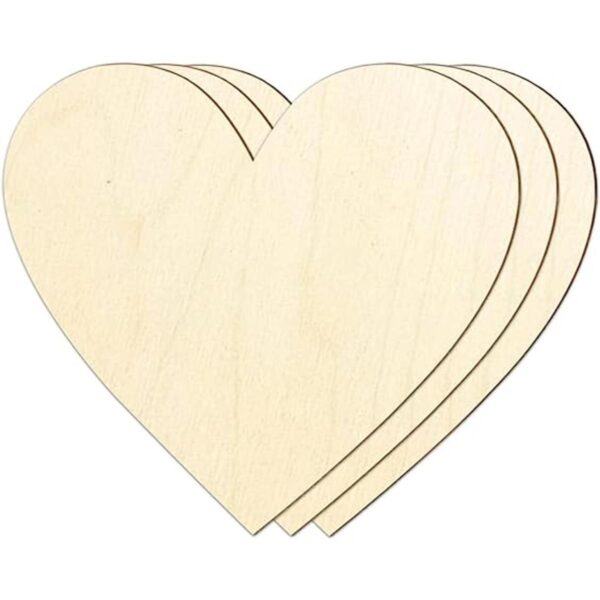 Corazones de madera de 14 pulgadas para manualidades_1