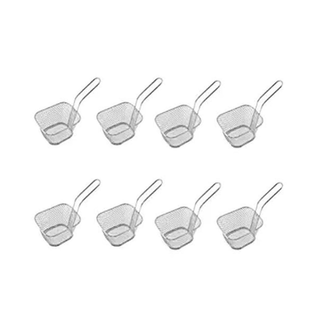 8 piezas mini cestas cuadradas para freír 3.7 1.65 2