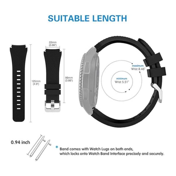Correas para reloj Galaxy de 1.811 in Gear S3 0.866 in_3
