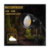 Foco LED de paisaje para exteriores 12 W IP65_4