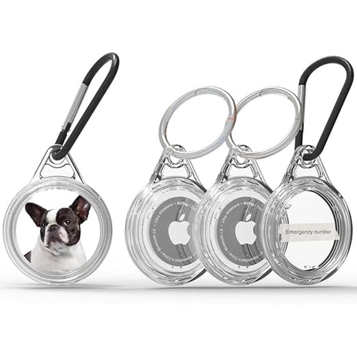 kuo yu Paquete de 4 fundas AirTag transparentes