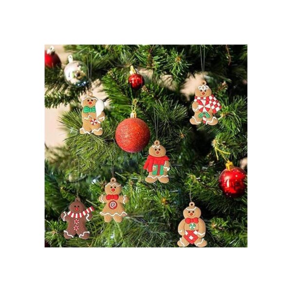 12pcs Gingerbread Man Ornaments for Christmas Tree_5