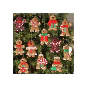 12pcs Gingerbread Man Ornaments for Christmas Tree_1