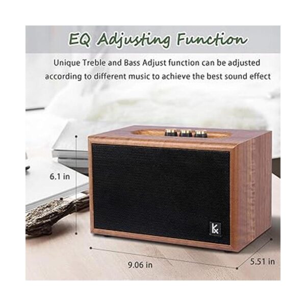 KONEX Altavoz Bluetooth de madera retro altavoz_5