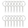 KINGFOREST 100 llaveros divididos con cadena de 1 pulgada