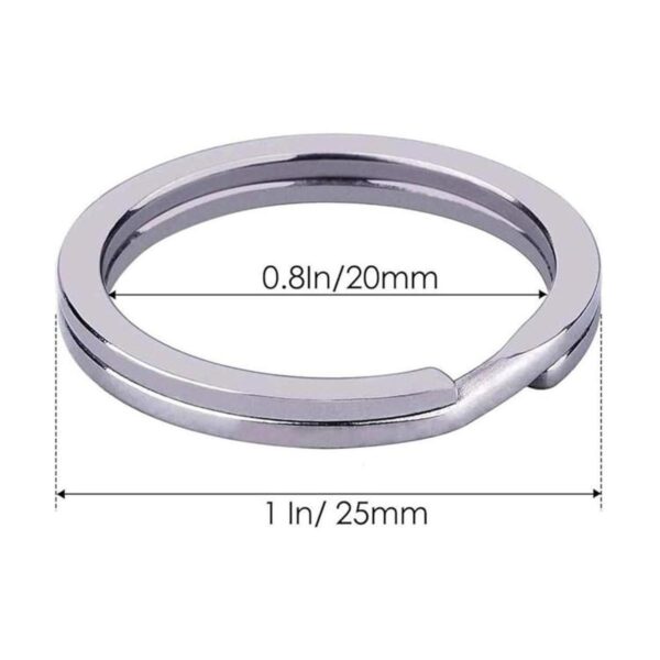 KINGFOREST 200 llaveros planos de 1 pulgada anillos de
