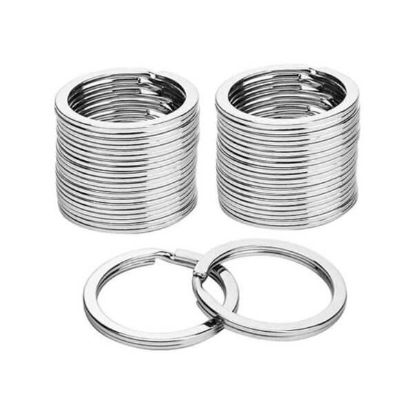 KINGFOREST 200 llaveros planos de 1 pulgada anillos de