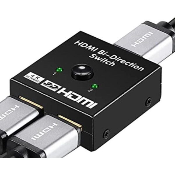 Kisdoo Conmutador HDMI de 2 puertos 2 en 1 salida AB_1