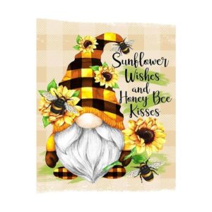 Letrero de metal con diseño de girasol Wishes and Honey_1