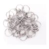 KINGFOREST 100 llaveros divididos con cadena de 1 pulgada