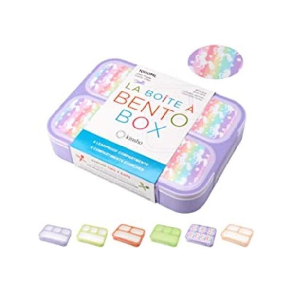 Rainbow Unicorn Sports Bento Fiambrera para niños_1