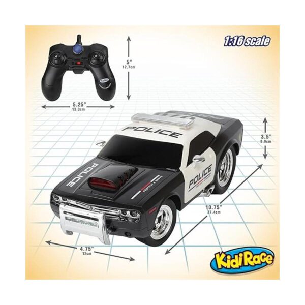 Automóvil de policía para niños KidiRace con control_6