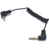 Kework Paquete de 2 cables de audio mini en espiral de_3