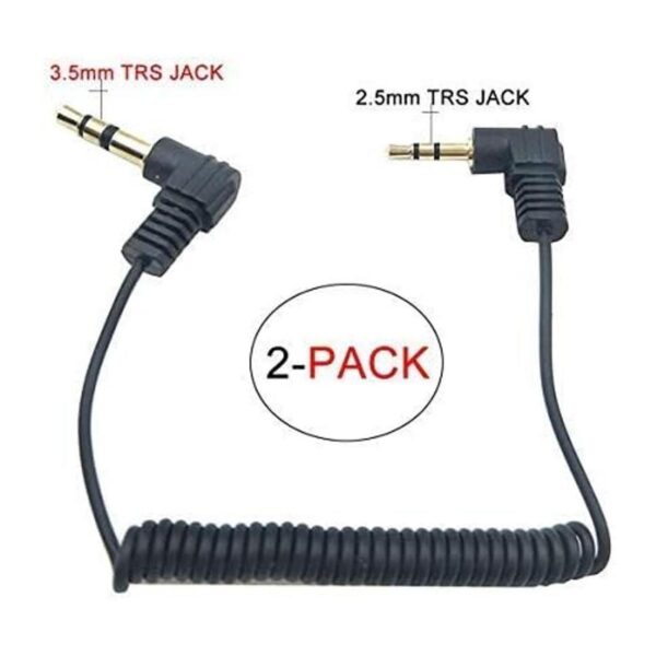 Kework Paquete de 2 cables de audio mini en espiral de_2