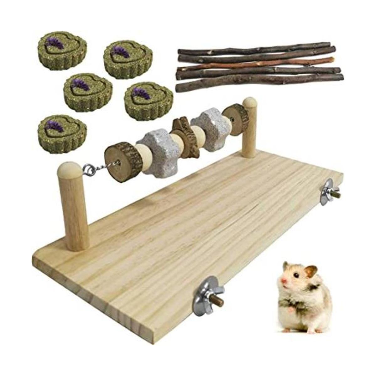 Kathson Hamster Madera Ledge Plataforma Masticar Juguetes