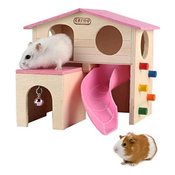 kathson Pet Small Animal Hideout Hamster House with Funny_1