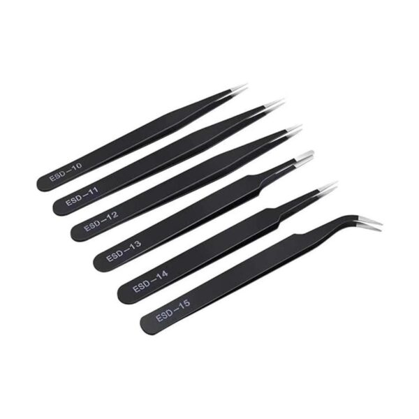 Kaverme Juego de 6 pinzas de precisión acero inoxidable_1
