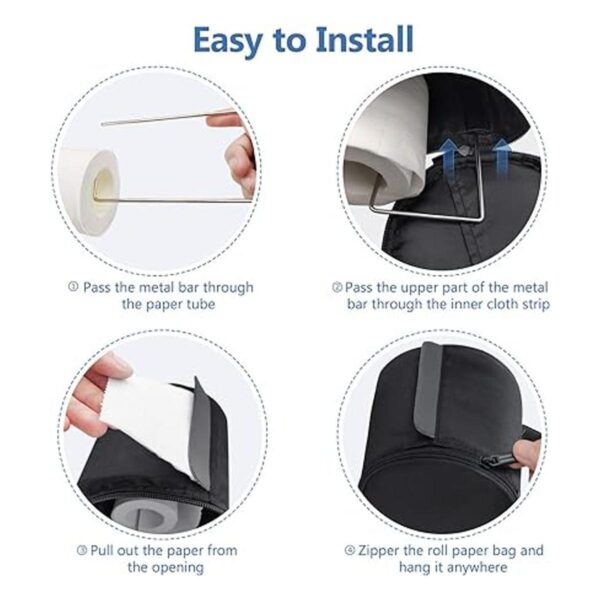 Soporte para papel higiénico colgante impermeable a