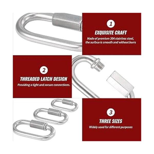 Kailund Cadena de acero inoxidable de 2.3 pulgadas_4