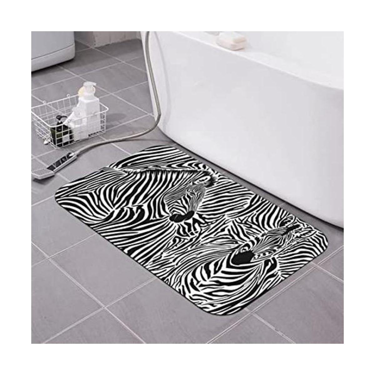Zebra Tapete de baño de tierra de diatomeas súper