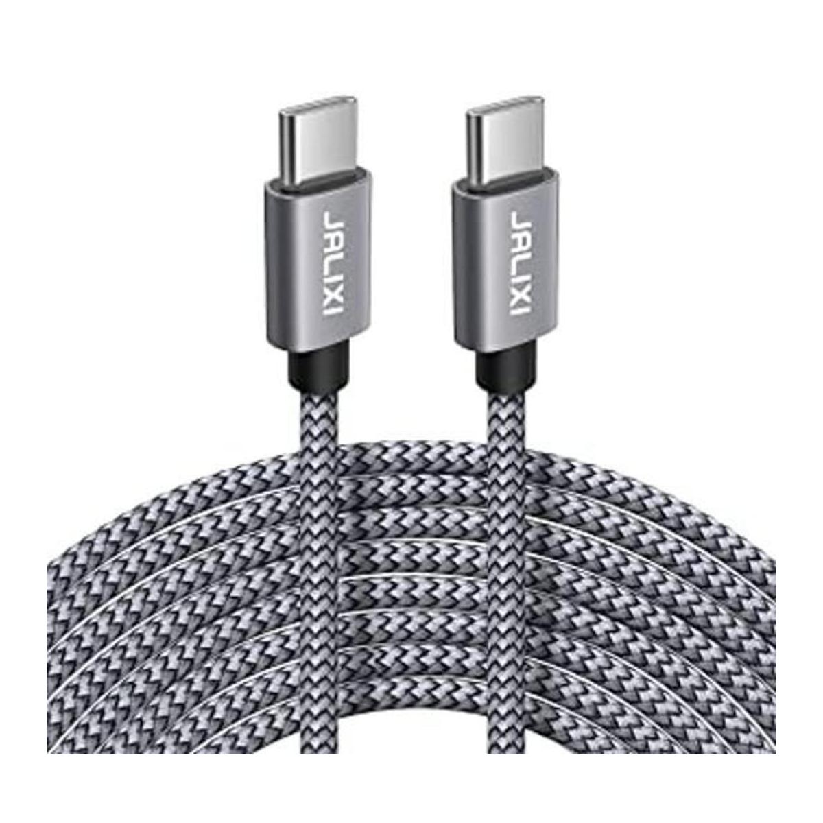 JALIXI Cable USB C a USB C cable USB extra largo tipo C