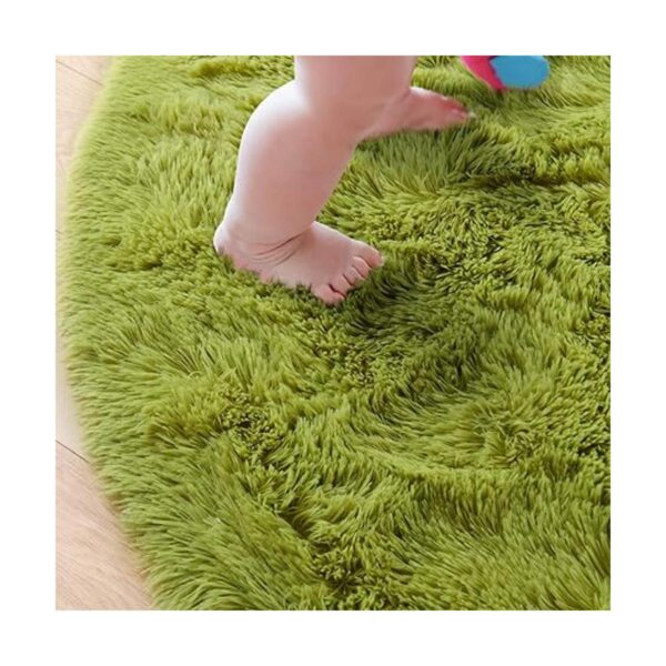 junovo Alfombra redonda y esponjosa para niños y niñas_2