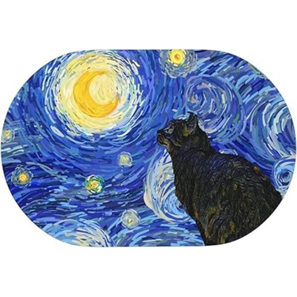 Tapete de baño para gatos Galaxy Alfombra de tierra de