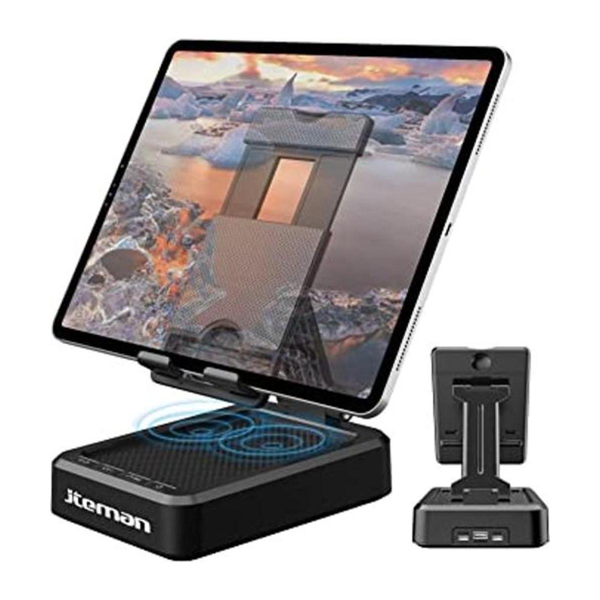 Jteman El soporte de tableta ajustable con altavoces