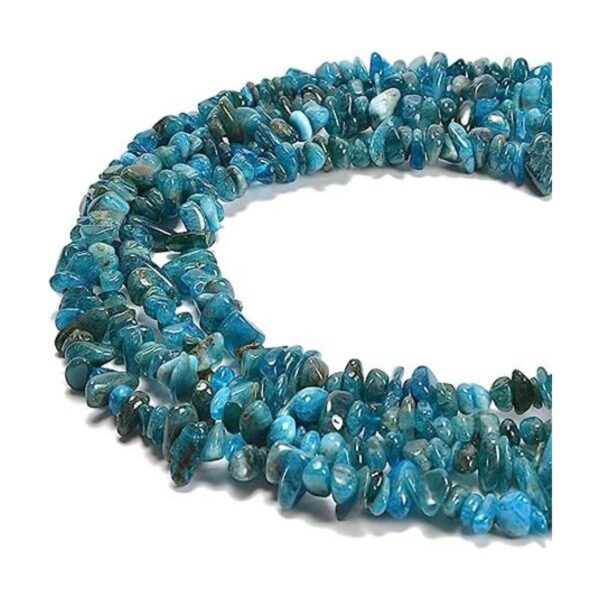 jodaying Cuentas sueltas de apatita azul natural de 5 a