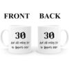 Taza con letras de 30 and Still Waiting for My Hogwarts